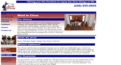 Desktop Screenshot of maidtocleanboise.com