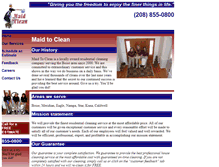 Tablet Screenshot of maidtocleanboise.com